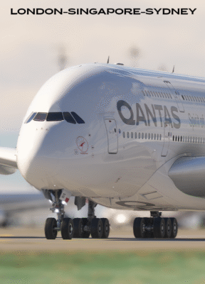 qantas london-singapore-sydney flight
