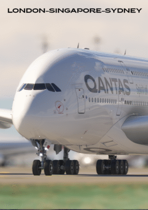qantas london-singapore-sydney flight